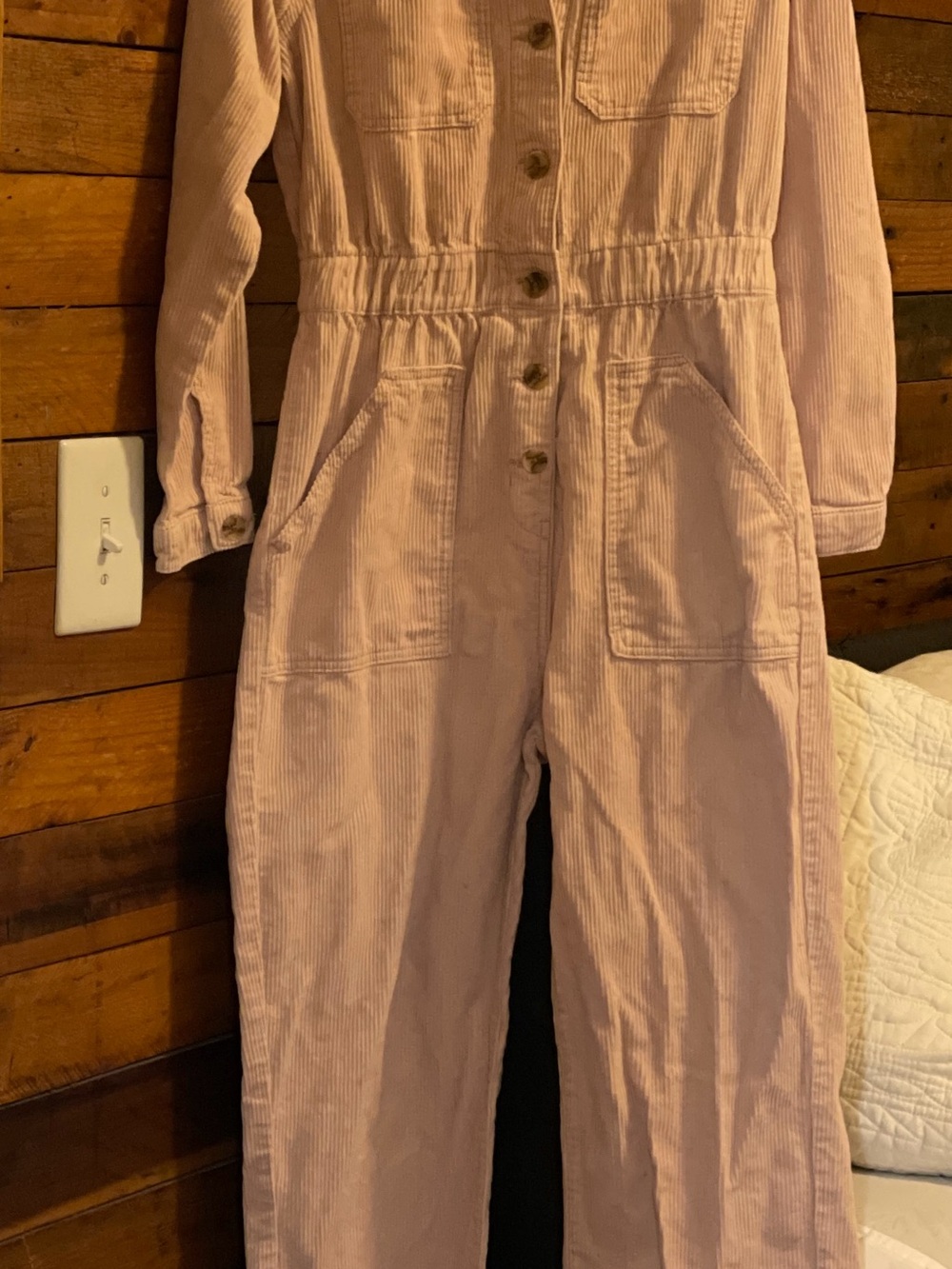 Celebrity Pink Dusty Pink Corduroy One-Piece Jumpsuit